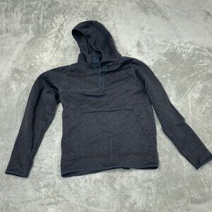 Bass Outdoor Black Beauty Front Snap Hoodie M Polyester & Cotton Blend NWT 6223